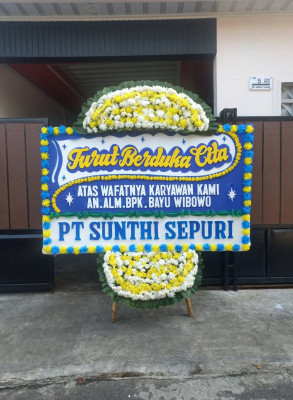 Papan Bunga Duka di Kiara