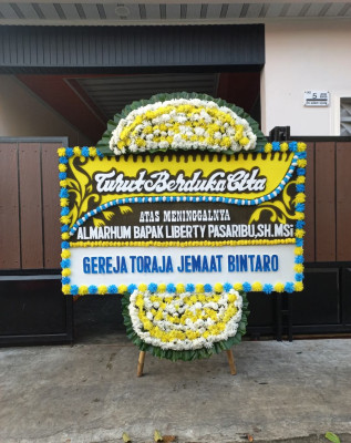Papan Bunga Duka di Kiara